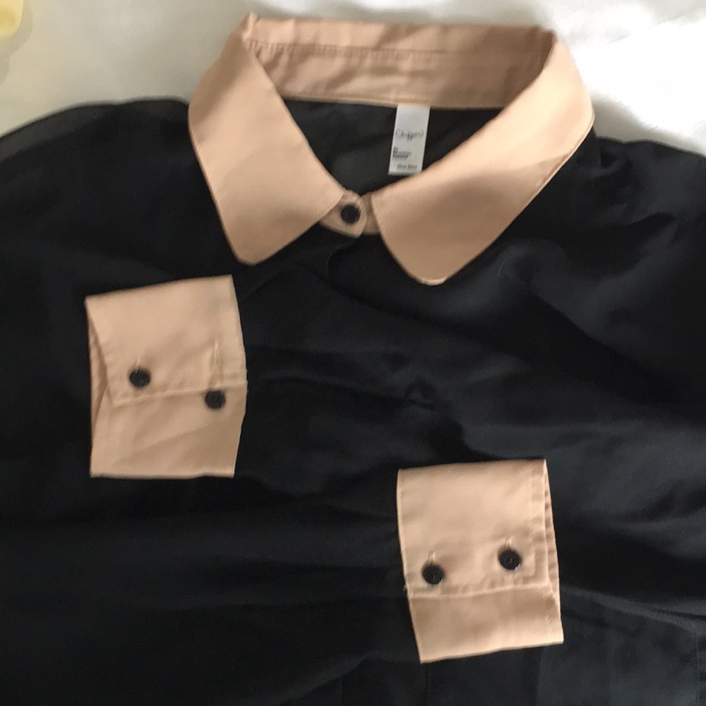 Aa oversized chiffon button up.